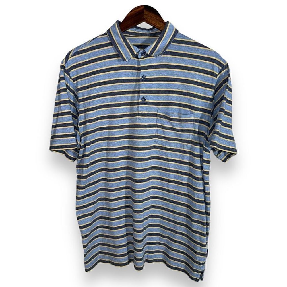 Blue Patagonia Organic Cotton Polo Shirt Size M